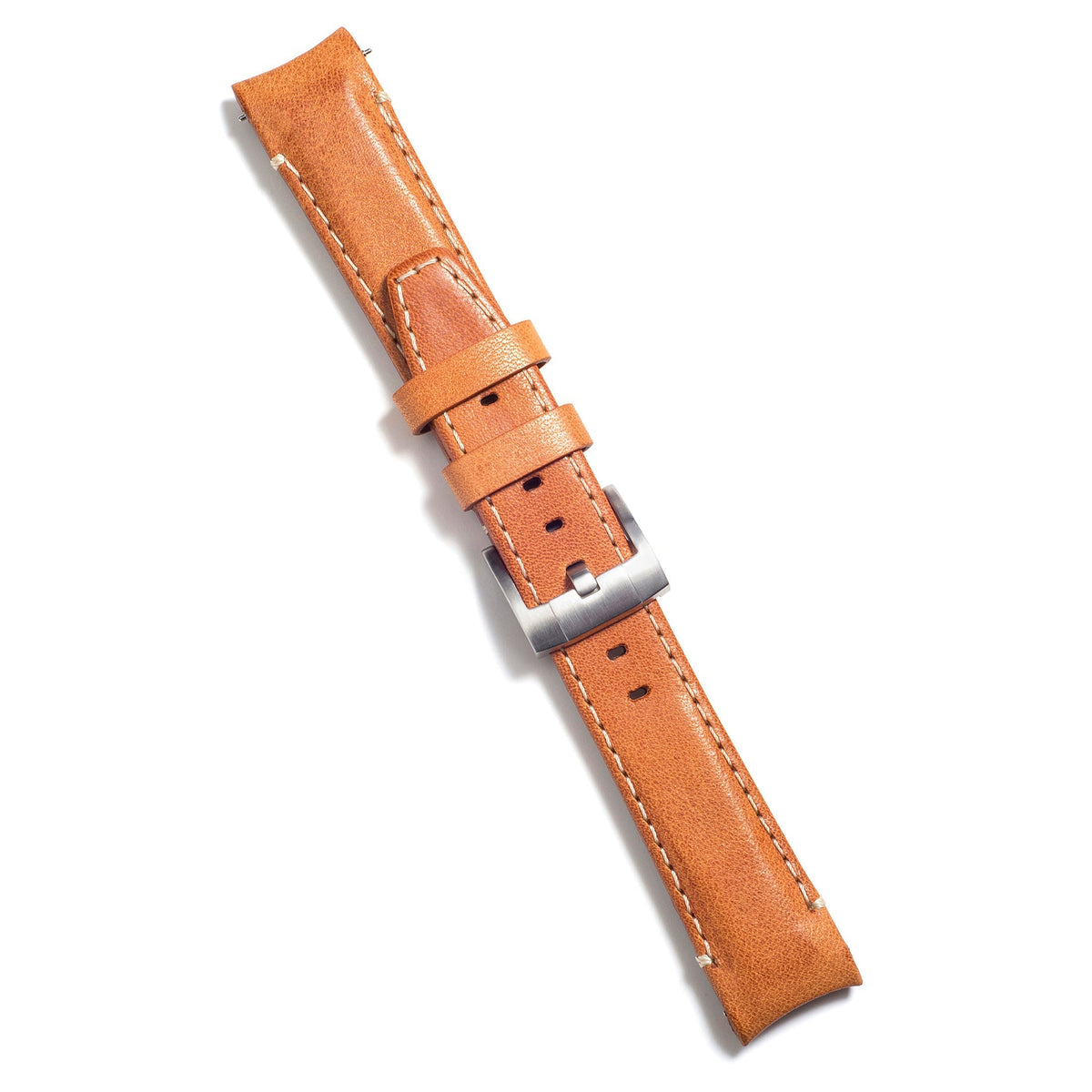Curved End Leather Strap for Rolex Explorer I with Tang Buckle