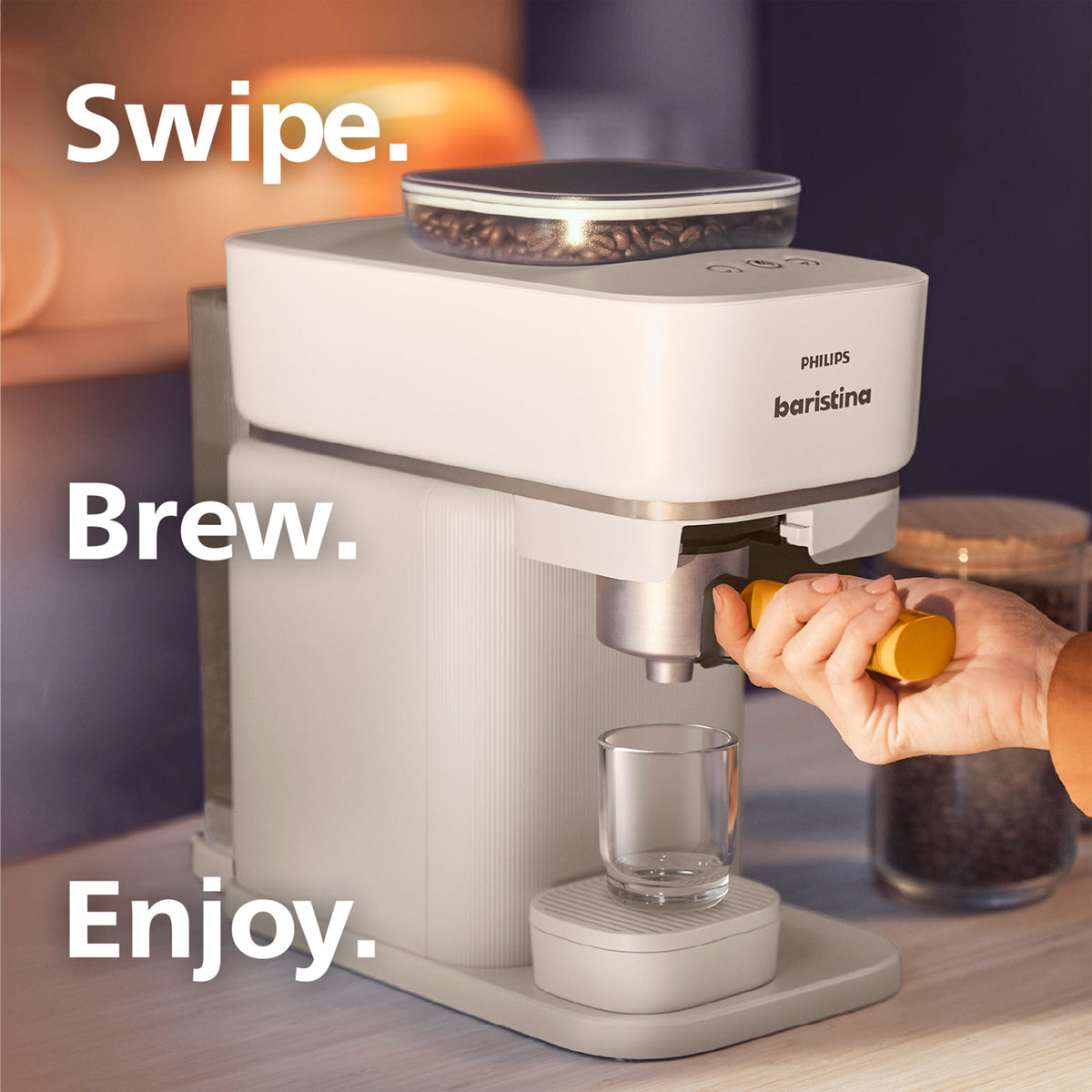 Philips Baristina Espresso machine Milky White