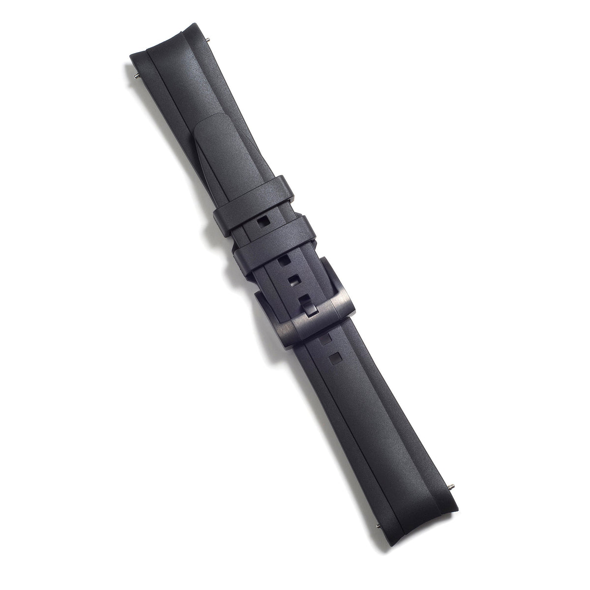 Curved End Rubber Strap for Rolex Explorer II with Tang Buckle