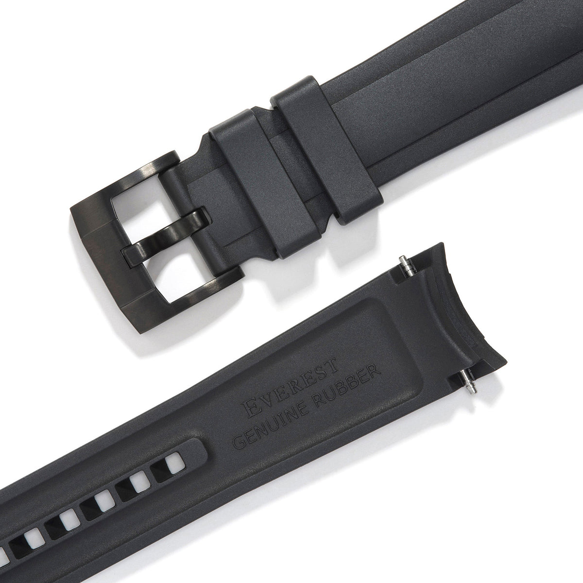 Curved End Rubber Strap for Rolex GMT Ceramic Jubilee with Tang Buckle
