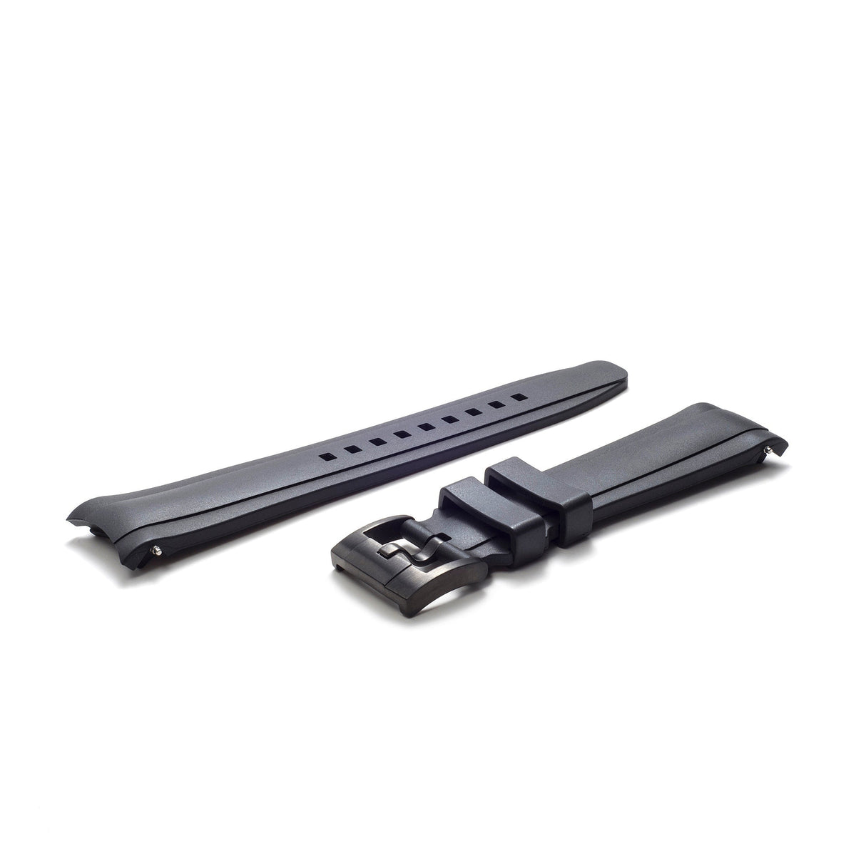 Curved End Rubber Strap for Rolex Daytona with Tang Buckle