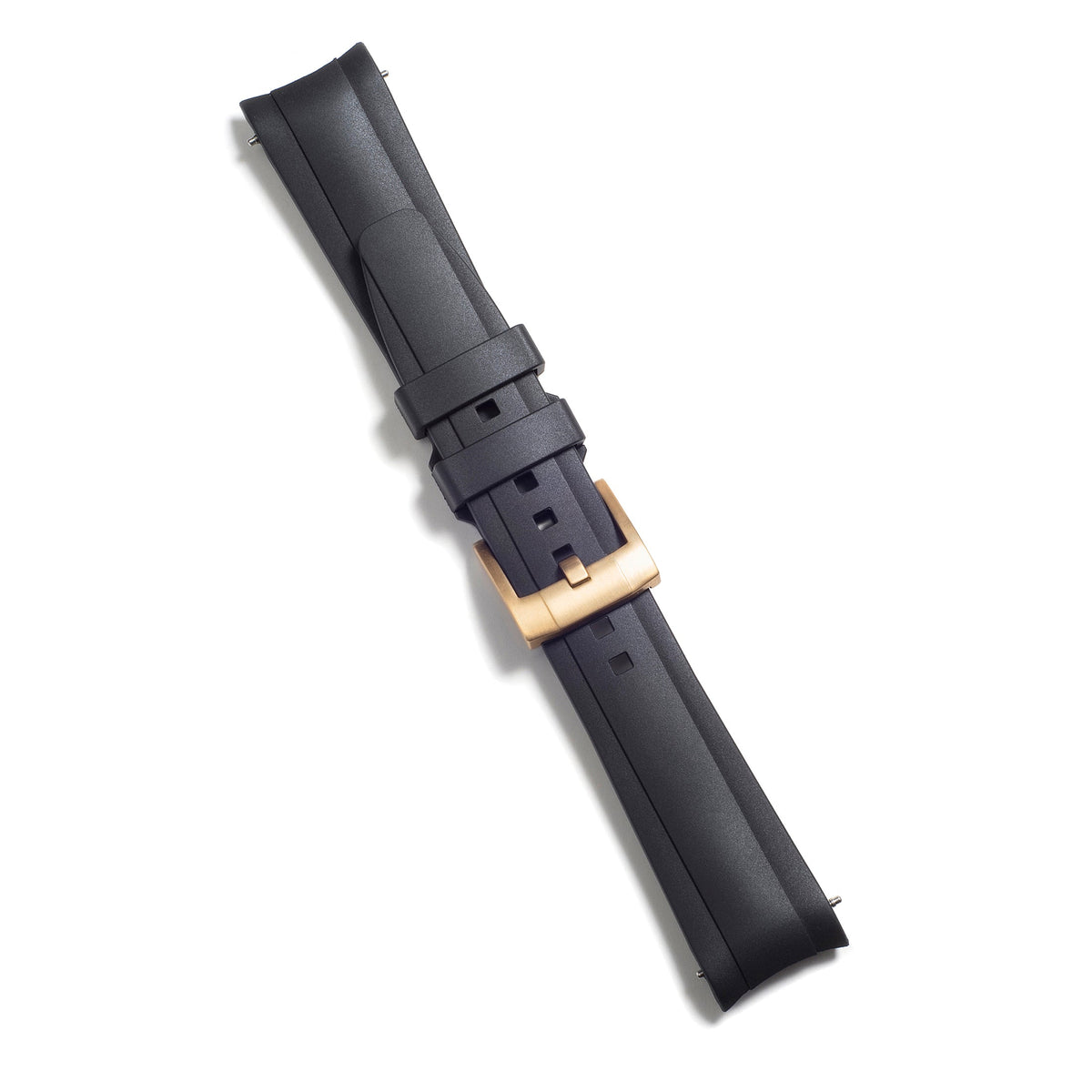 Curved End Rubber Strap for Rolex GMT Ceramic Jubilee with Tang Buckle