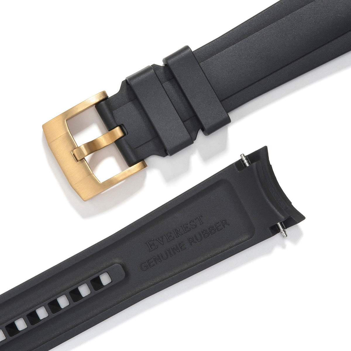 Curved End Rubber Strap for Rolex Oyster Perpetual 41mm with Tang Buckle