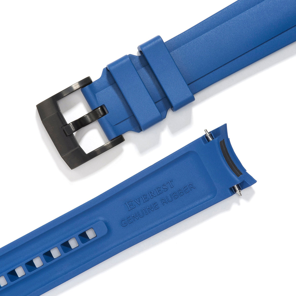 Curved End Rubber Strap for Rolex Sea-Dweller with Tang Buckle