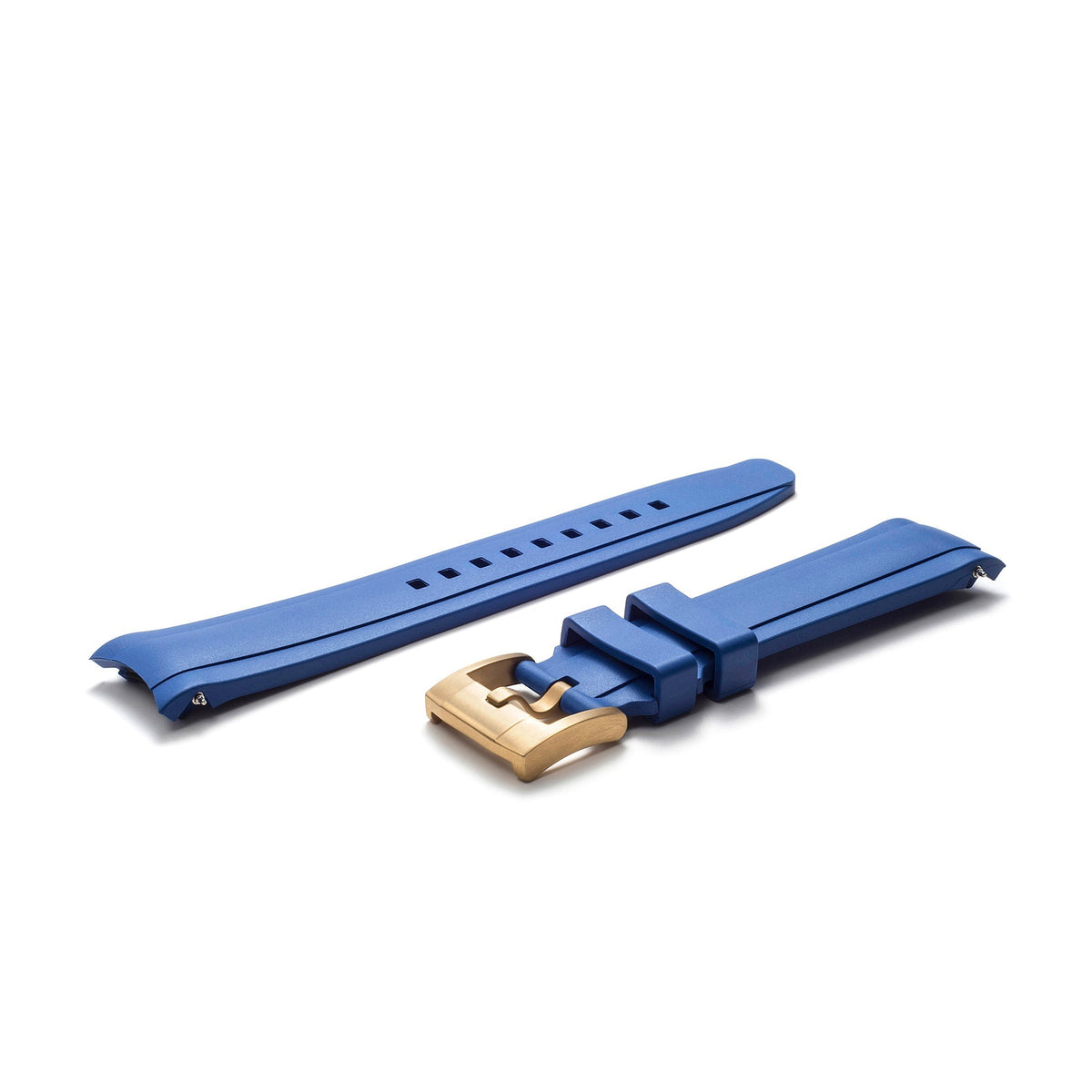 Curved End Rubber Strap for Rolex Explorer I with Tang Buckle