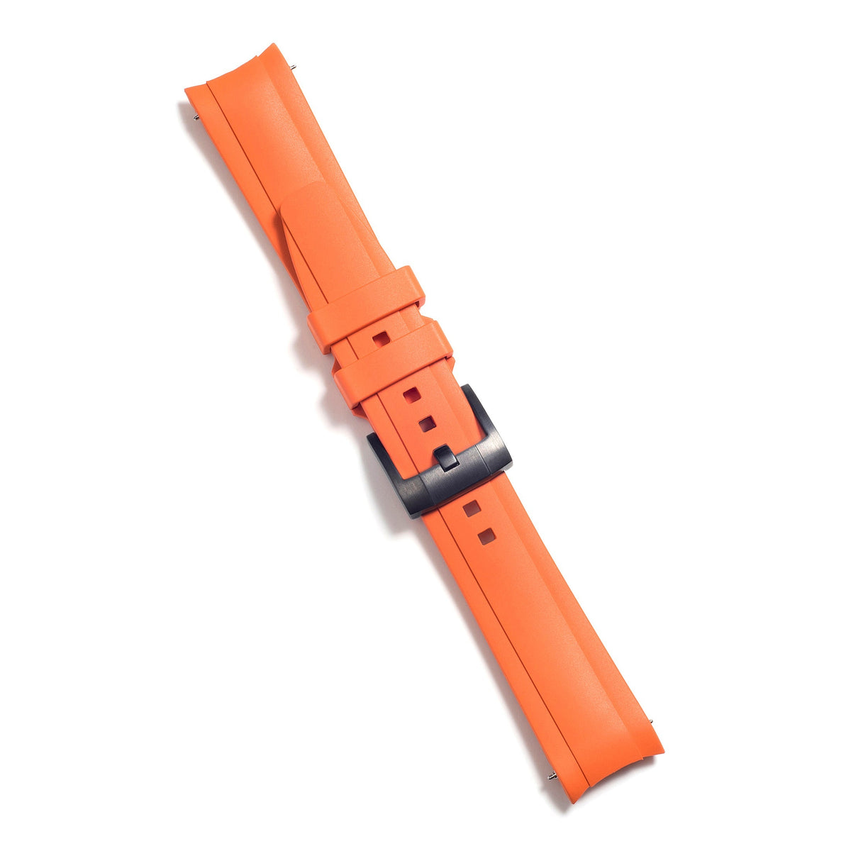 Curved End Rubber Strap for Rolex GMT Ceramic Jubilee with Tang Buckle