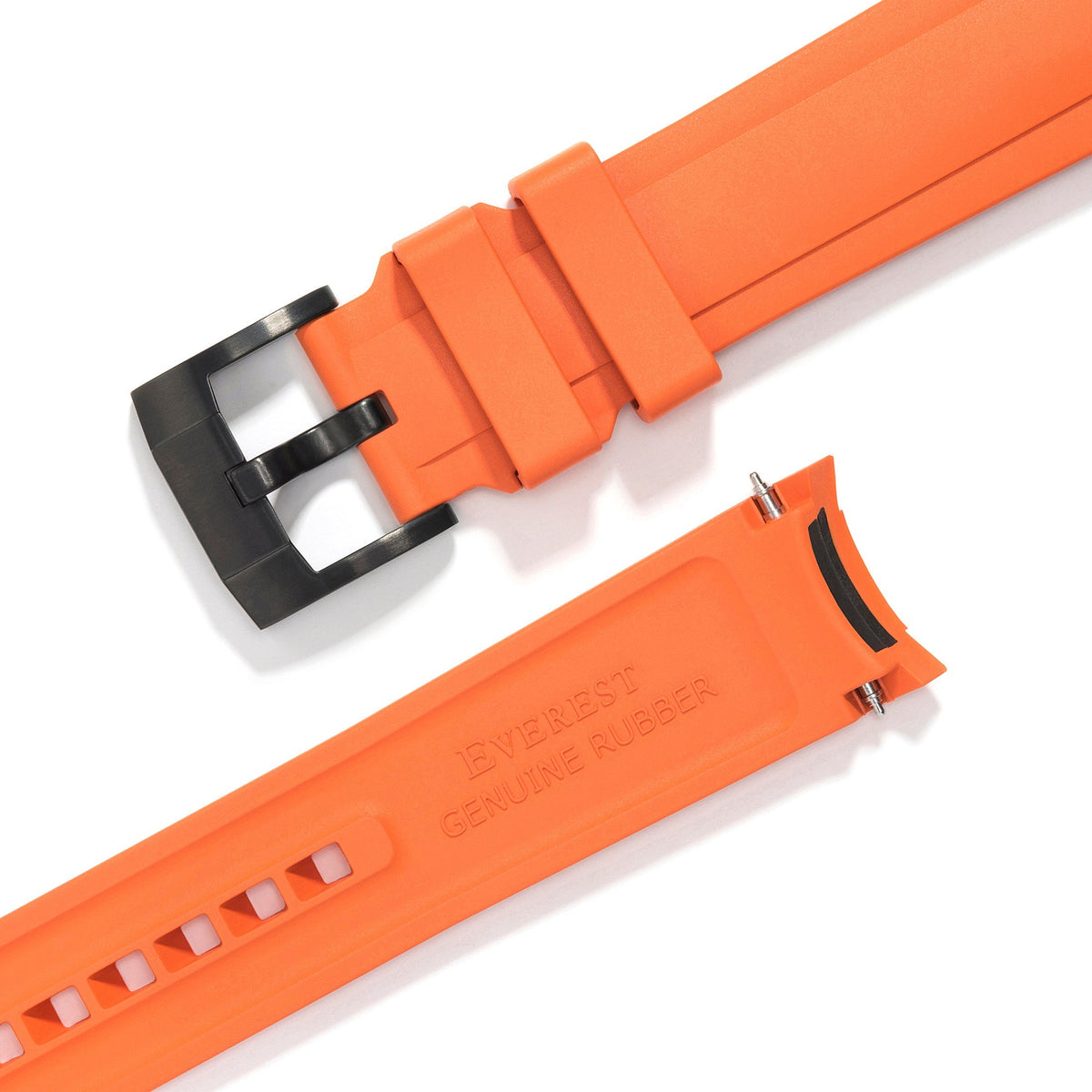 Curved End Rubber Strap for Rolex Sea-Dweller with Tang Buckle