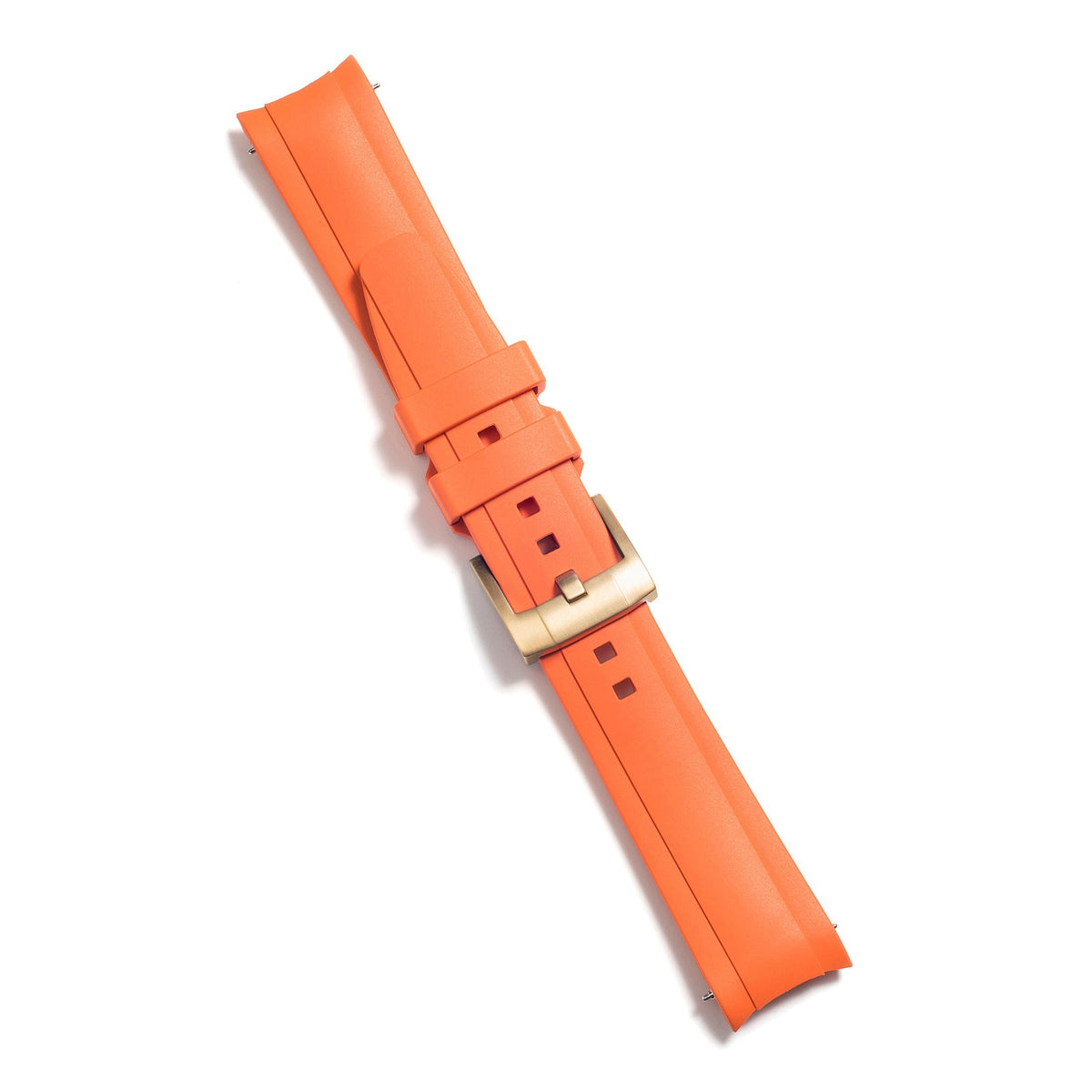 Curved End Rubber Strap for Rolex Submariner Ceramic with Tang Buckle