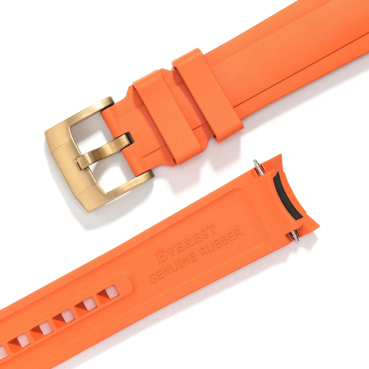 Curved End Rubber Strap for Rolex Submariner Ceramic with Tang Buckle