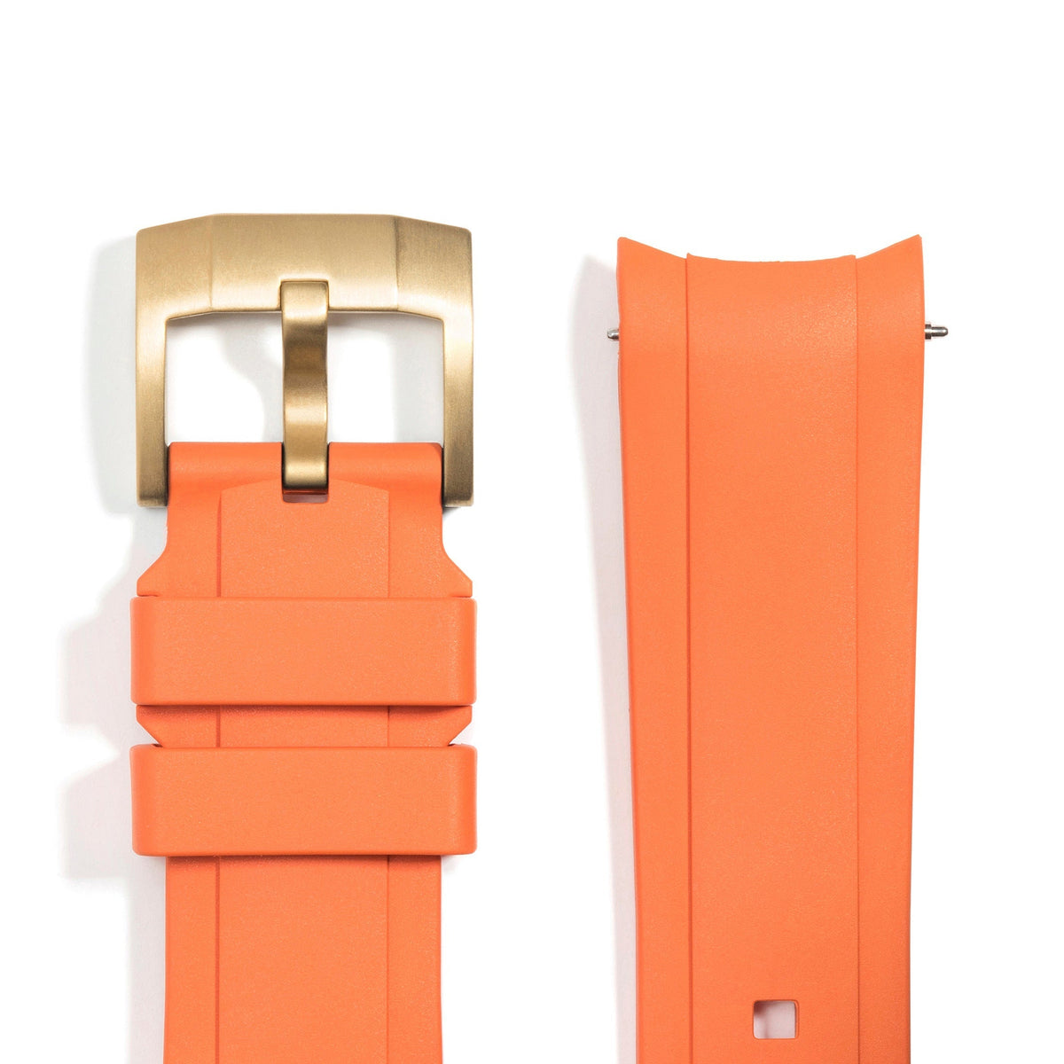 Curved End Rubber Strap for Rolex Submariner Ceramic with Tang Buckle