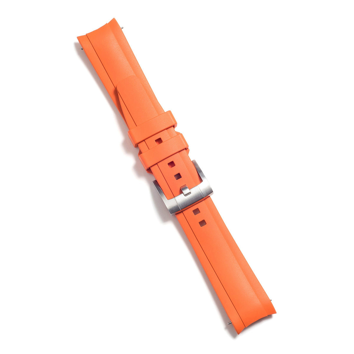 Curved End Rubber Strap for Rolex GMT Ceramic Jubilee with Tang Buckle