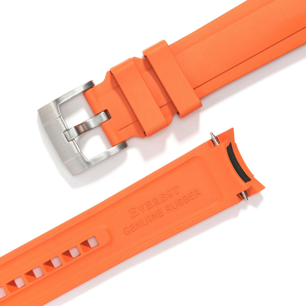 Curved End Rubber Strap for Rolex Deepsea with Tang Buckle