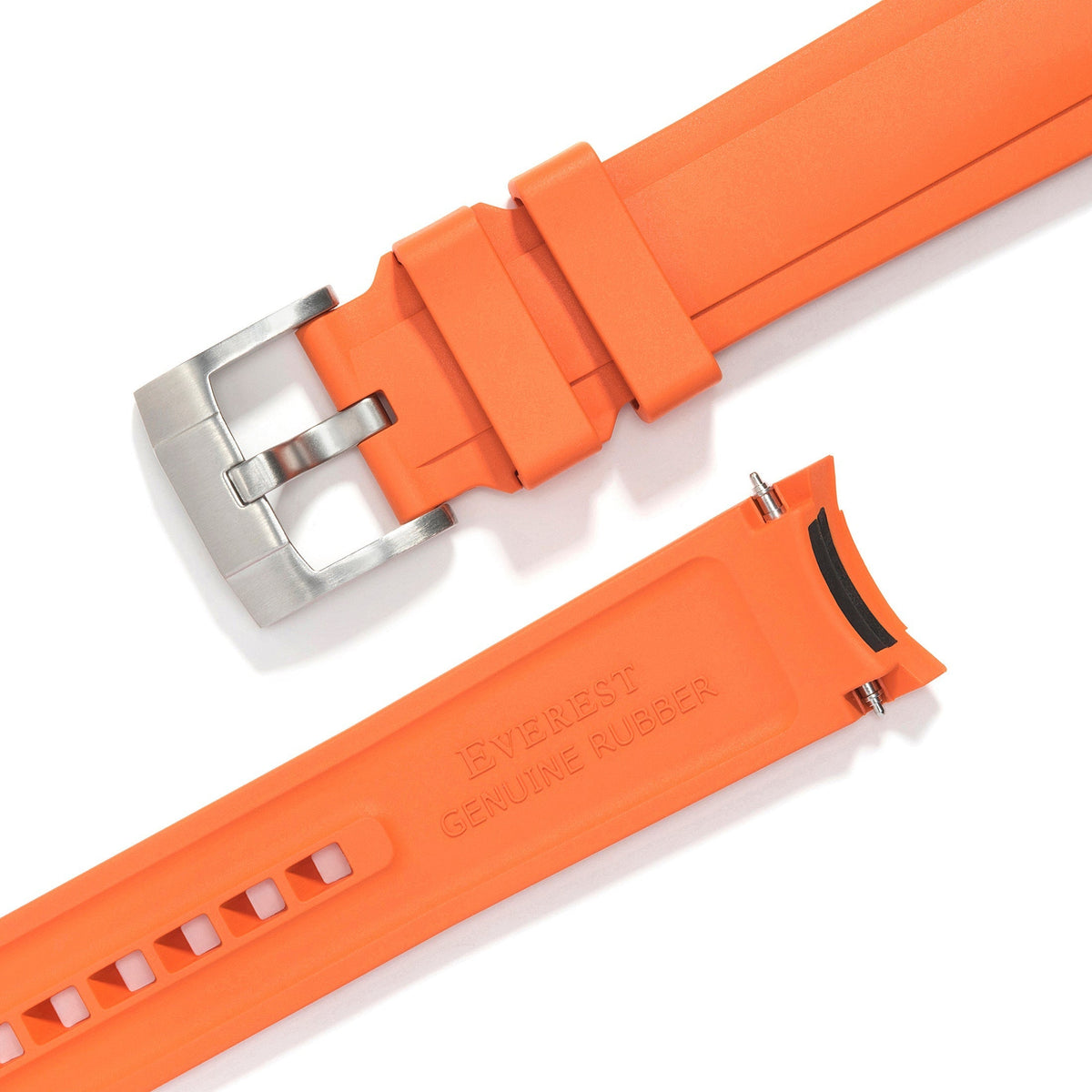 Curved End Rubber Strap for Rolex Sea-Dweller with Tang Buckle