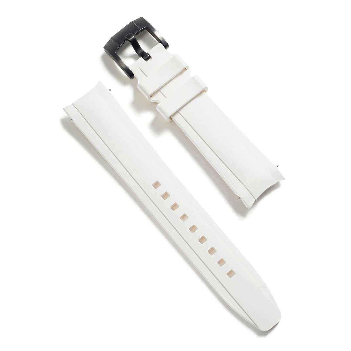 Curved End Rubber Strap for Rolex Sea-Dweller with Tang Buckle