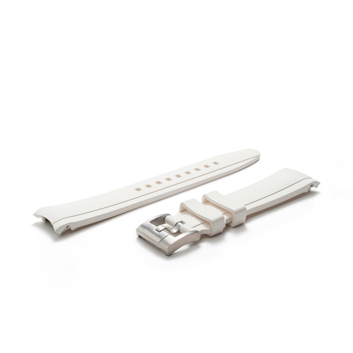 Curved End Rubber Strap for Rolex GMT Ceramic Jubilee with Tang Buckle