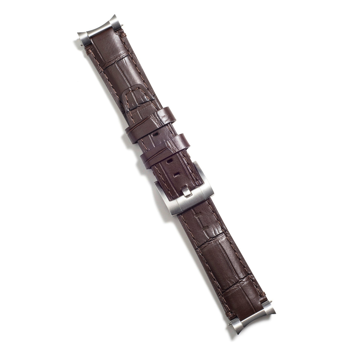 Steel End Link Leather Strap for Rolex Daytona with Tang Buckle