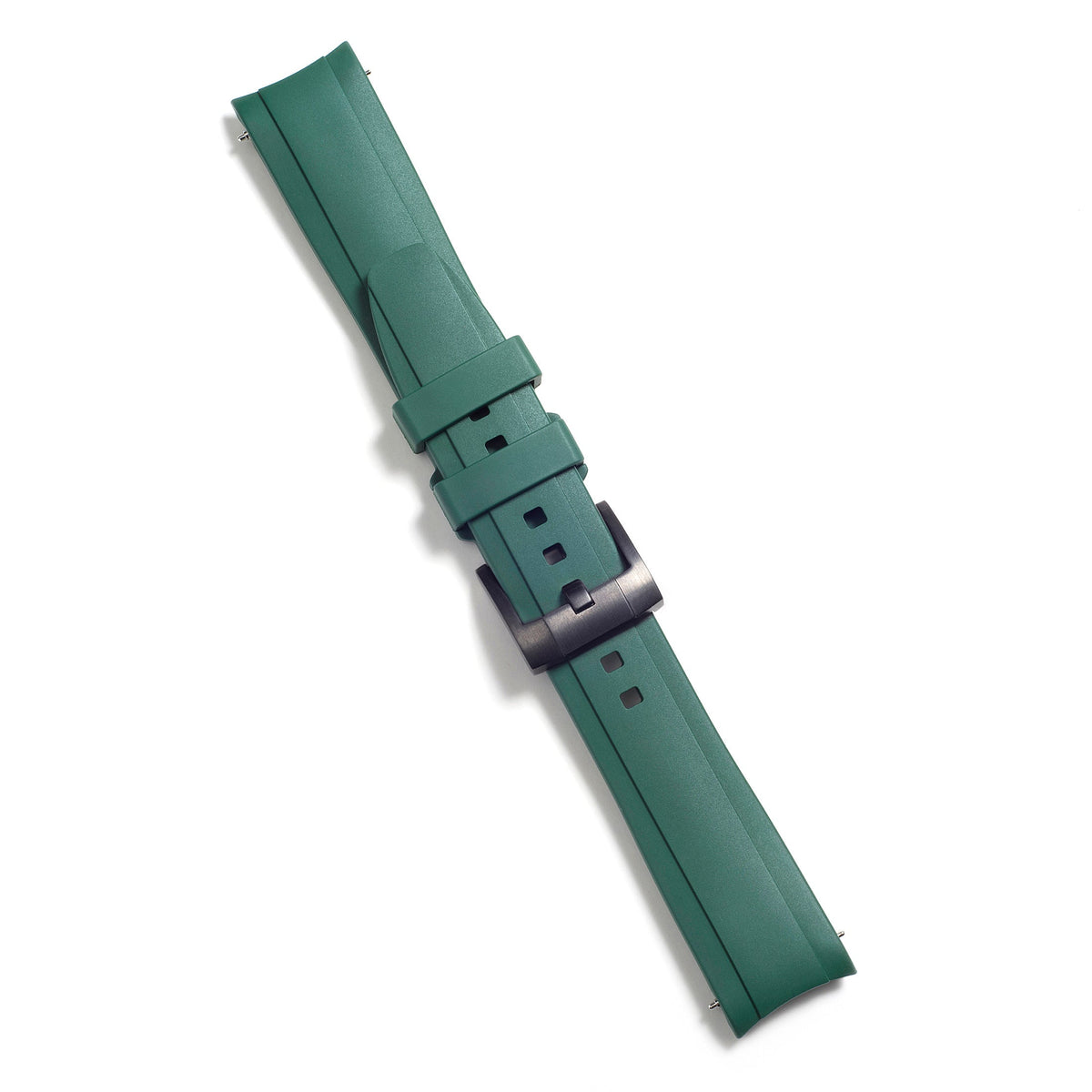 Curved End Rubber Strap for Rolex GMT Ceramic Jubilee with Tang Buckle
