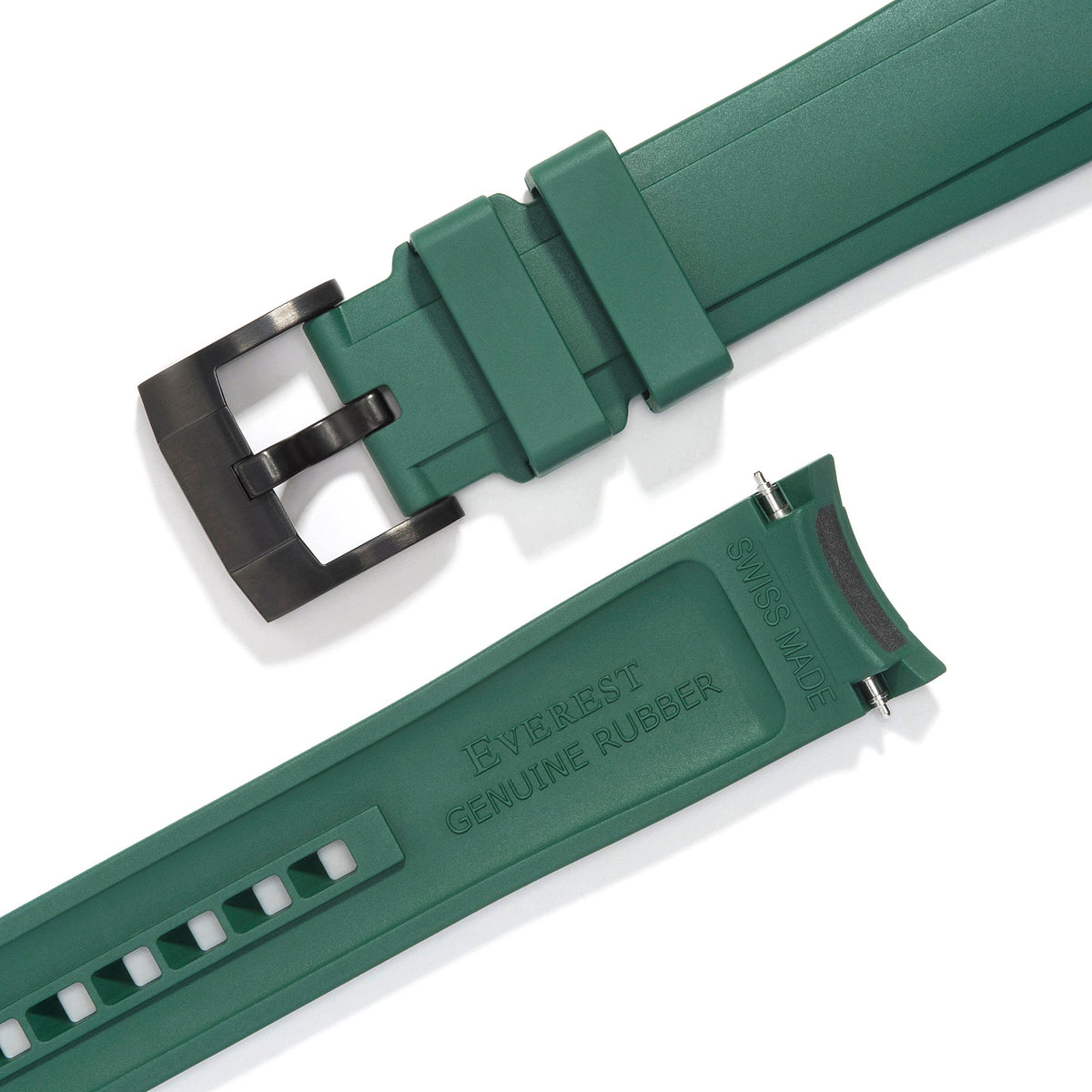 Curved End Rubber Strap for Rolex GMT Ceramic Jubilee with Tang Buckle