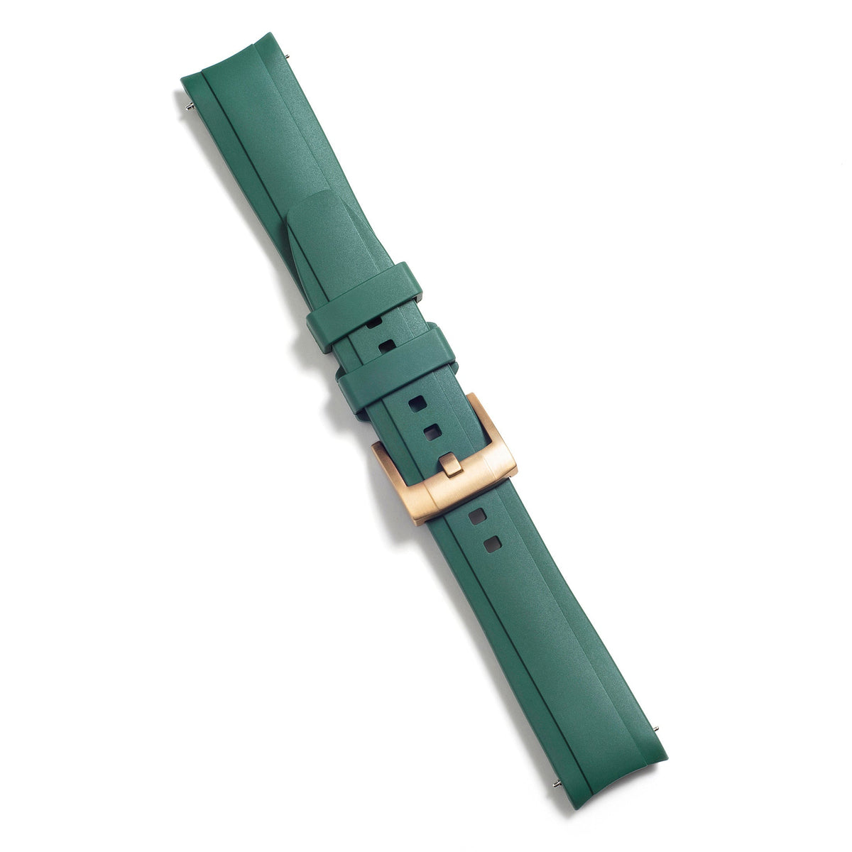 Curved End Rubber Strap for Rolex Submariner with Tang Buckle