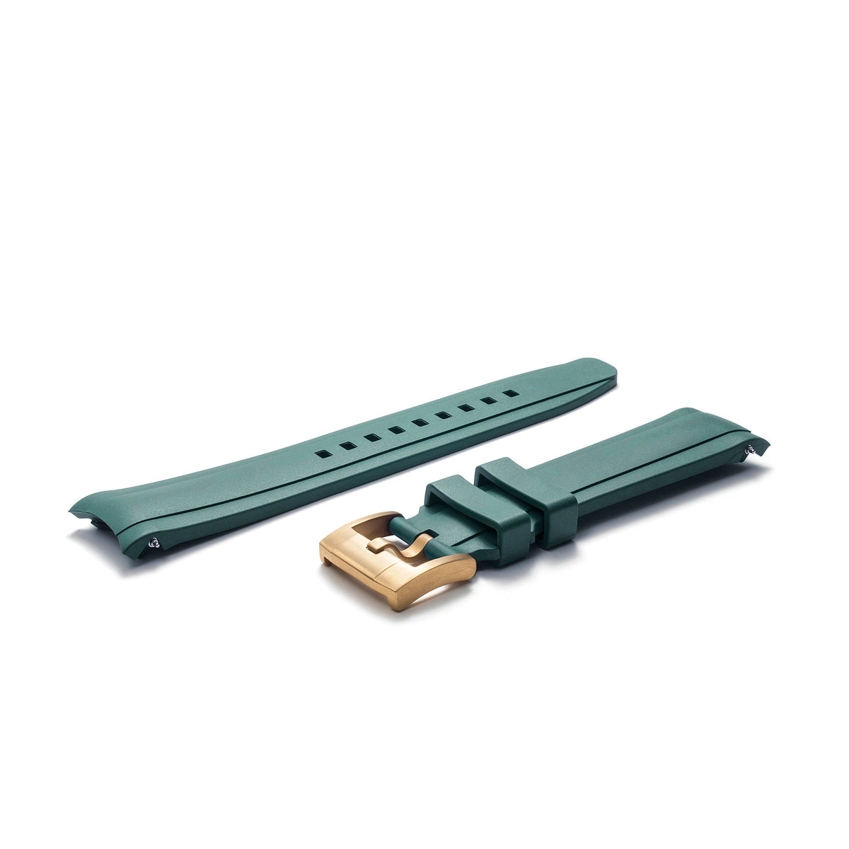 Curved End Rubber Strap for Rolex GMT Ceramic Jubilee with Tang Buckle