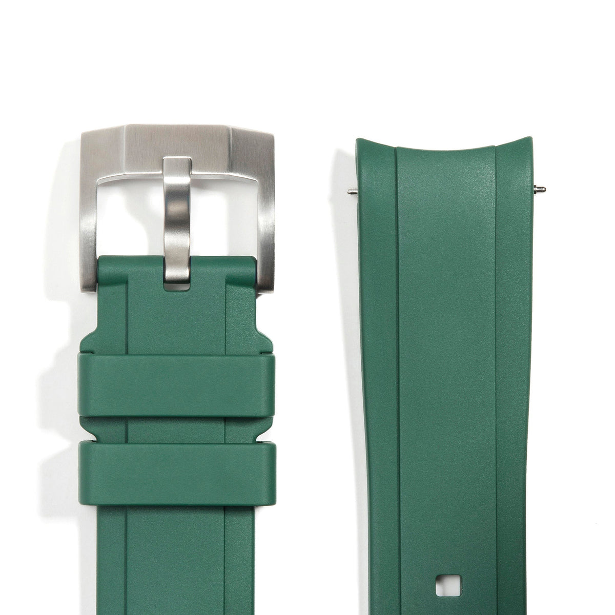 Curved End Rubber Strap for Rolex Daytona with Tang Buckle