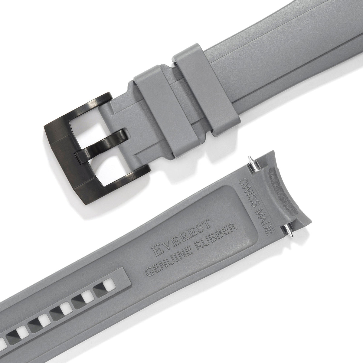 Curved End Rubber Strap for Rolex Submariner Ceramic with Tang Buckle