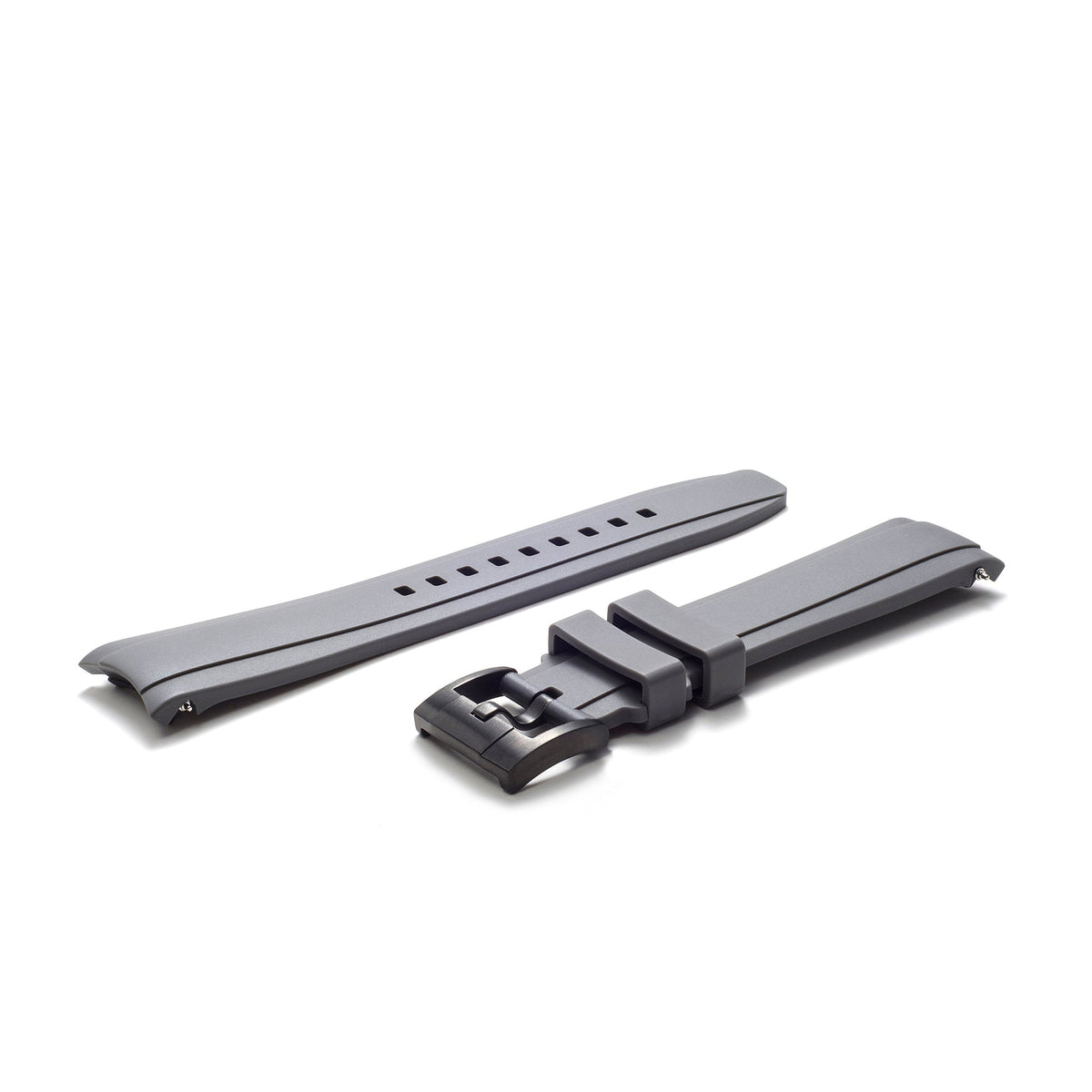 Curved End Rubber Strap for Rolex GMT Ceramic Jubilee with Tang Buckle