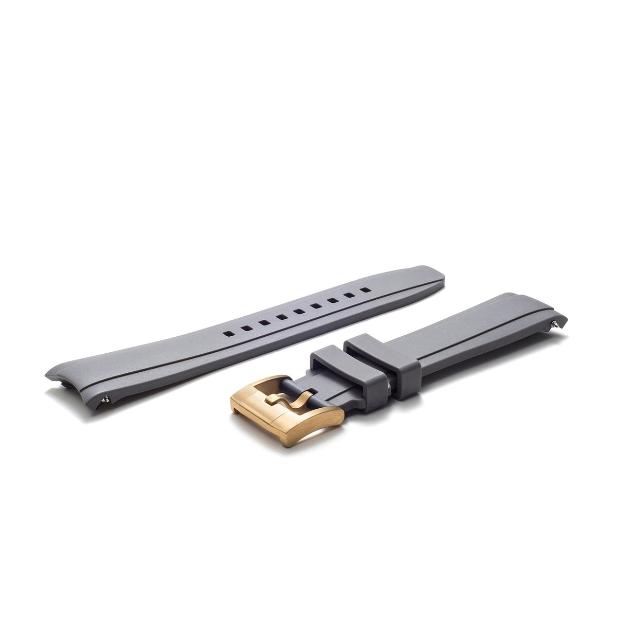 Curved End Rubber Strap for Rolex GMT Ceramic Jubilee with Tang Buckle