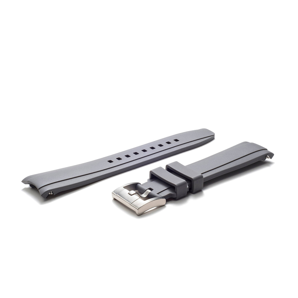 Curved End Rubber Strap for Rolex GMT Ceramic Jubilee with Tang Buckle