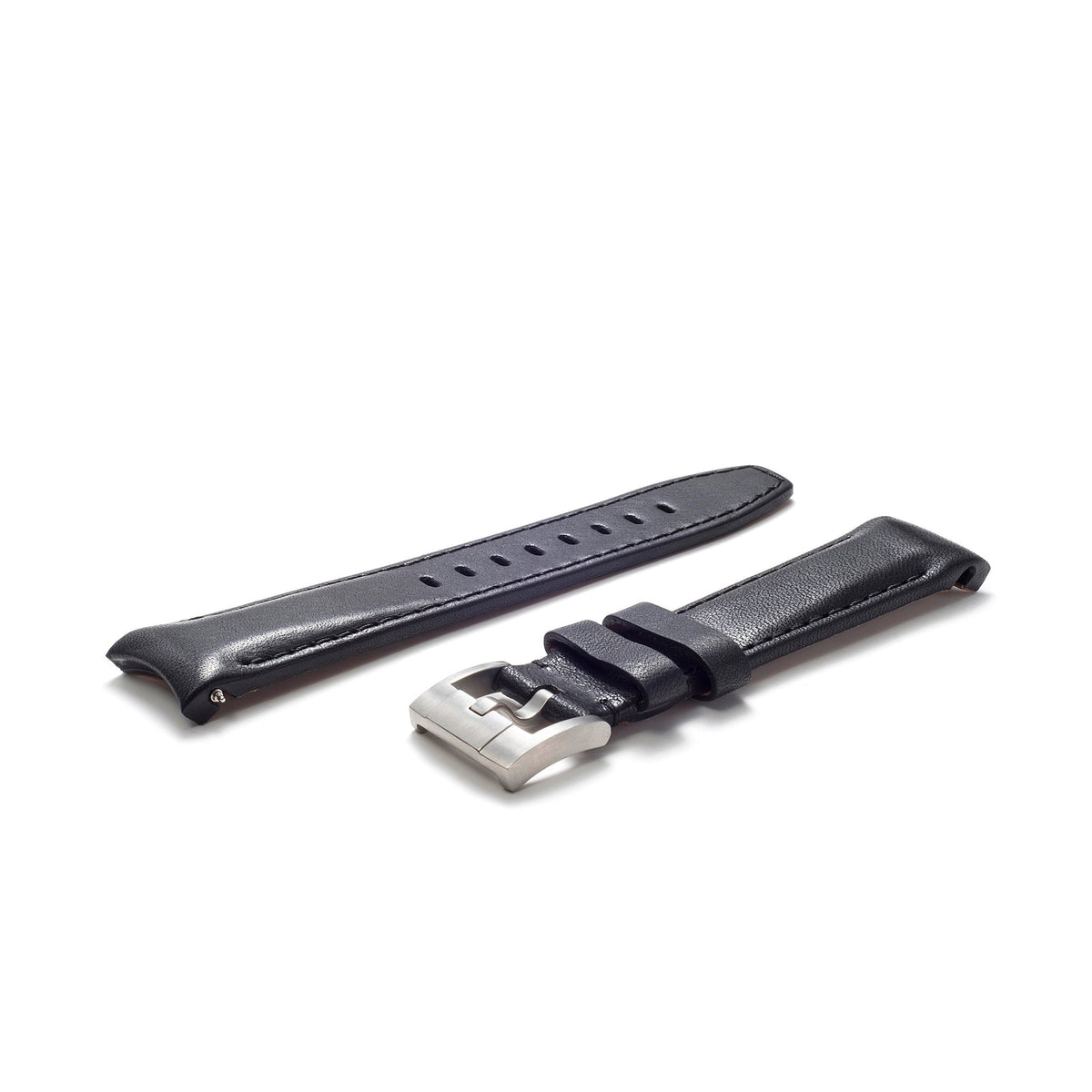 Curved End Leather Strap for Rolex Explorer I with Tang Buckle