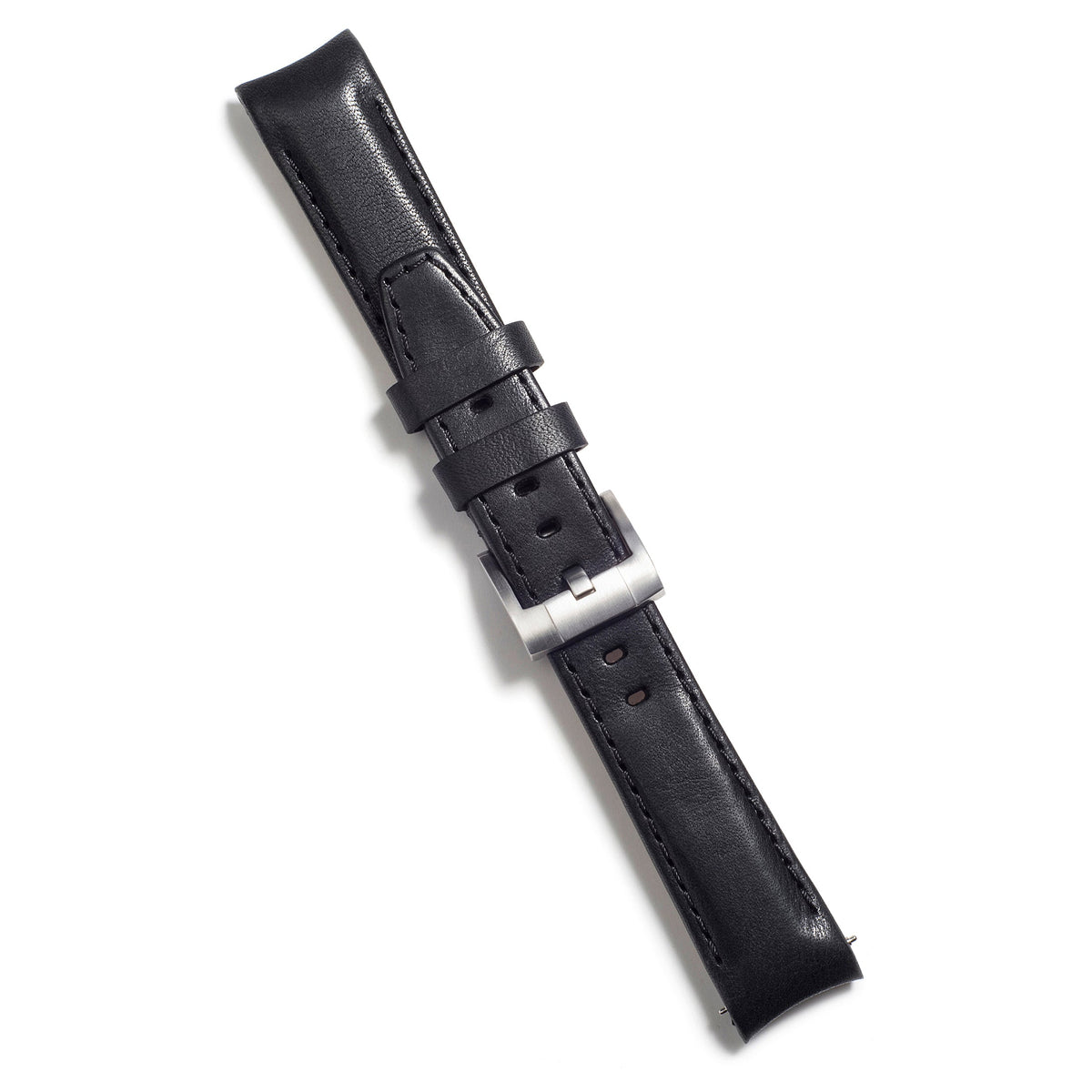 Curved End Leather Strap for Rolex Sub Ceramic No-Date with Tang Buckle