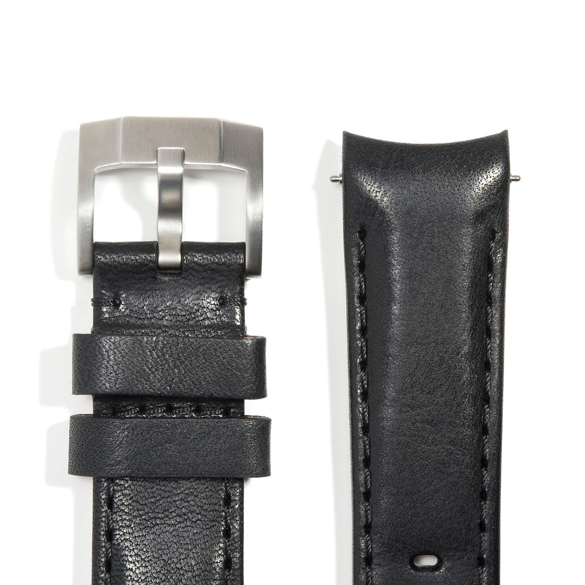 Curved End Leather Strap for Rolex Submariner Ceramic with Tang Buckle