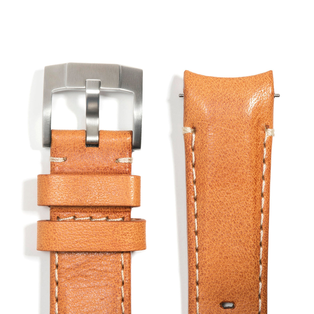 Curved End Leather Strap for Rolex Ceramic Daytona with Tang Buckle