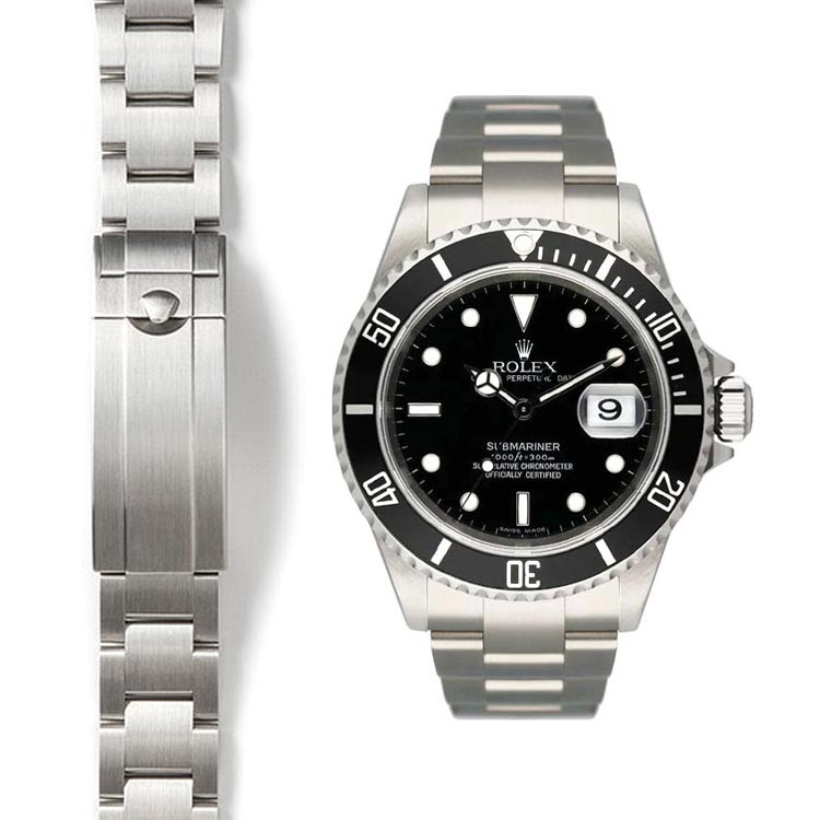 Oyster-Style Bracelet for Rolex Submariner Reference 16610 by Everest