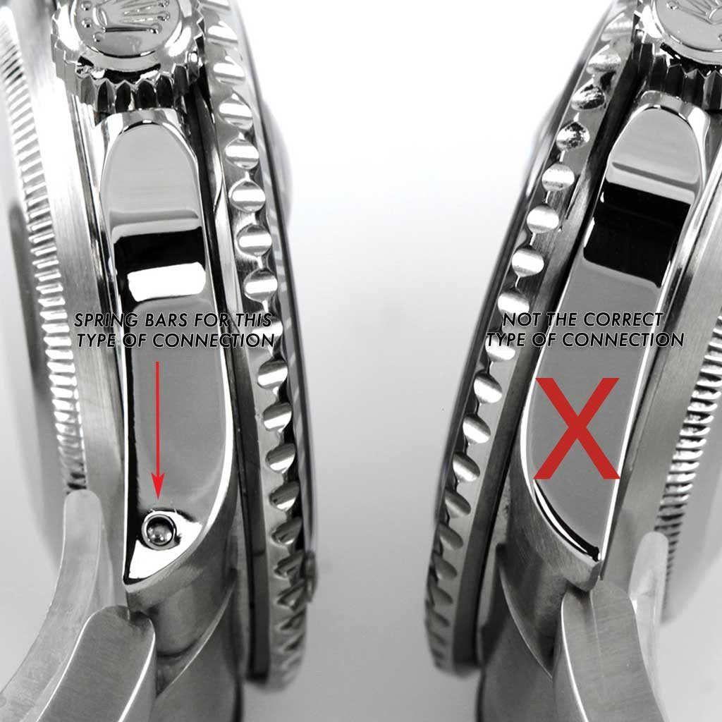 Rolex Datejust Lug Hole Style Rolex Replacement Spring Bars 1.8 mm by 20.0 mm